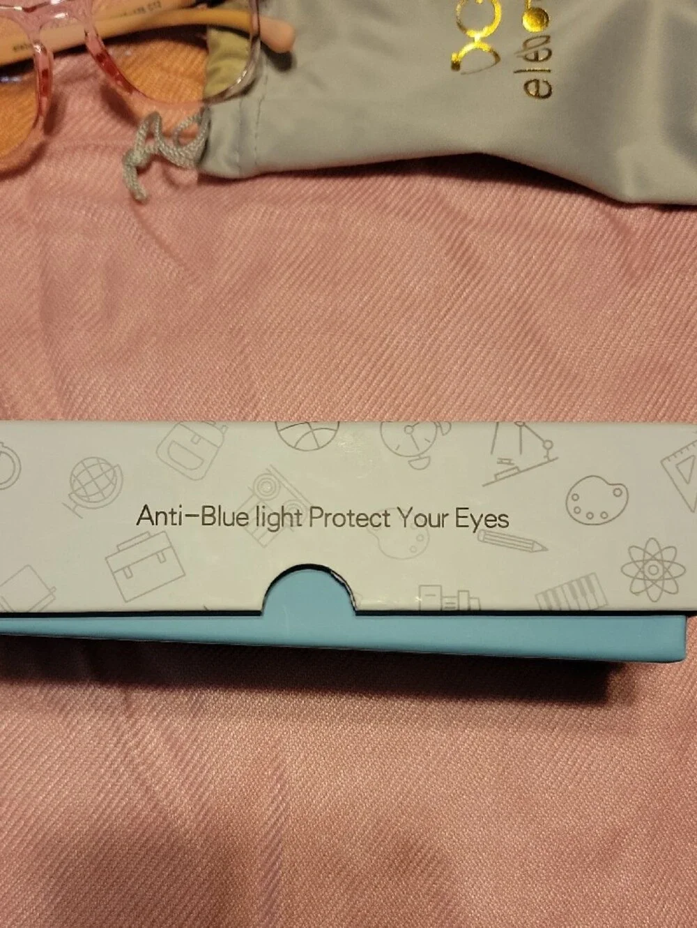 Kids Pink Sunglasses with Protective Case